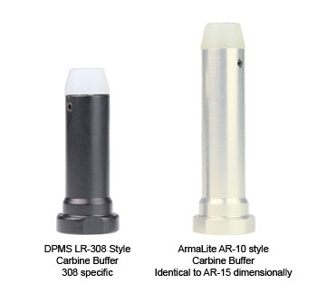 DPMS LR-308 308AR Carbine Buffer versus Armalite AR-10 Carbine Buffer