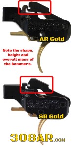 AR-15 Trigger In a 308 AR? Can I use an AR-15 Trigger In an AR-10/308 AR. Picture comparing a Pact ATC AR Gold and Pact SR Gold
